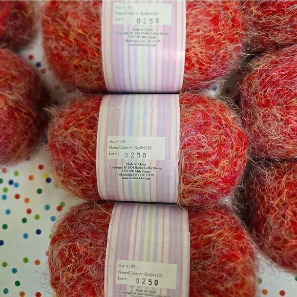 Soft Delight Red Yarn by YARN BEE 9 SKEINS - Picture 6 of 9